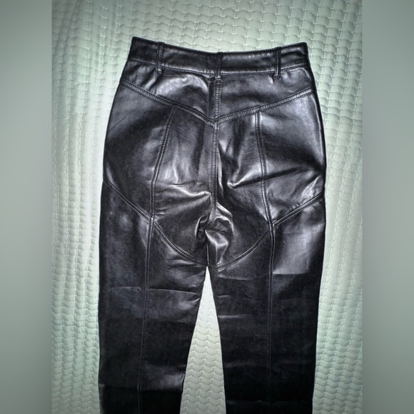 Aritzia Wilfred Melina Pants Womens Faux Leather Straight Leg Size 2 EUC - Picture 10 of 13